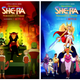Posters for the good and bad sides of She-Ra and the Princesses of Power.